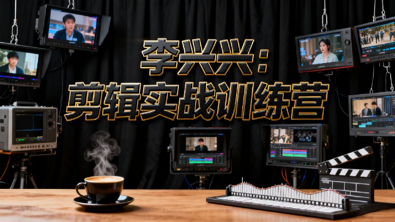《李兴兴：剪辑实战训练营（完结）》课程从剪辑核心逻辑出发，涵盖素材管理、节奏把控、特效技巧与高级调色，结合大量实战案例教学，助你掌握专业工作流，快速提升成片质感与创作效率，实现从入门到接单的商业应用能力