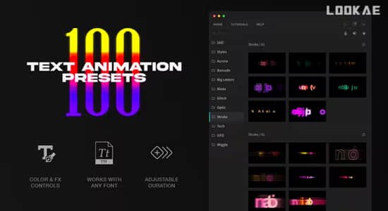 《PR脚本-100个文字标题预设100TextPresetsforPremierePro》精选100款高质量文字标题预设，涵盖多种风格与场景，一键应用即可快速提升视频质感