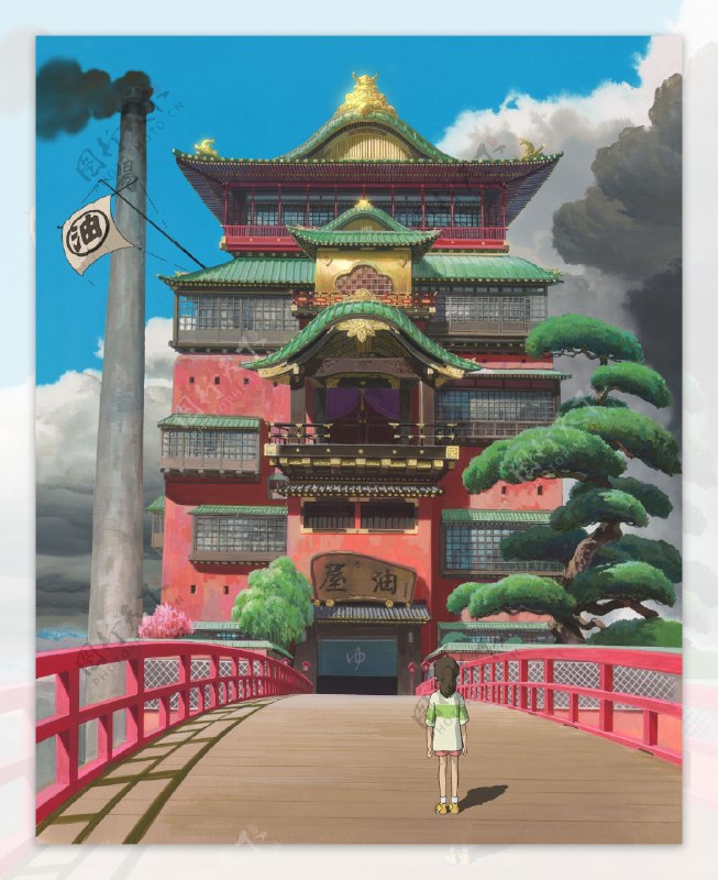 《宫崎骏风景笔刷》这套笔刷深度还原宫崎骏动画的梦幻质感，包含龙猫森林、天空之城云层、移动城堡蒸汽等特色笔触，配合水墨渐变与光影颗粒，轻松绘制出治愈系动画场景，让数字绘画充满手绘温度与童话氛围