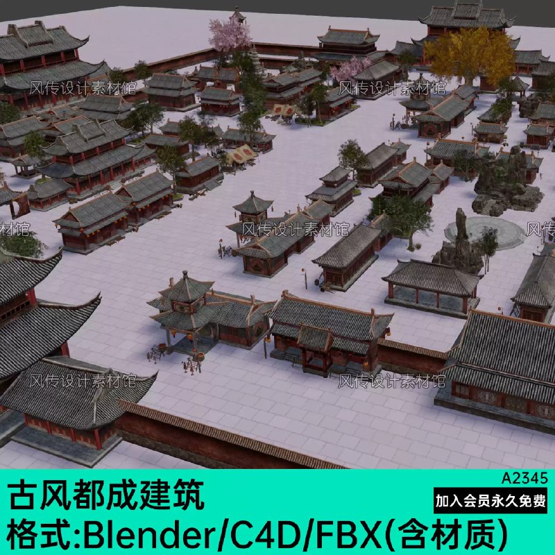 《65款古代神庙寺庙废墟3D模型》这套3D模型库精心还原了65座古代神庙与寺庙废墟，涵盖多种文明与建筑风格