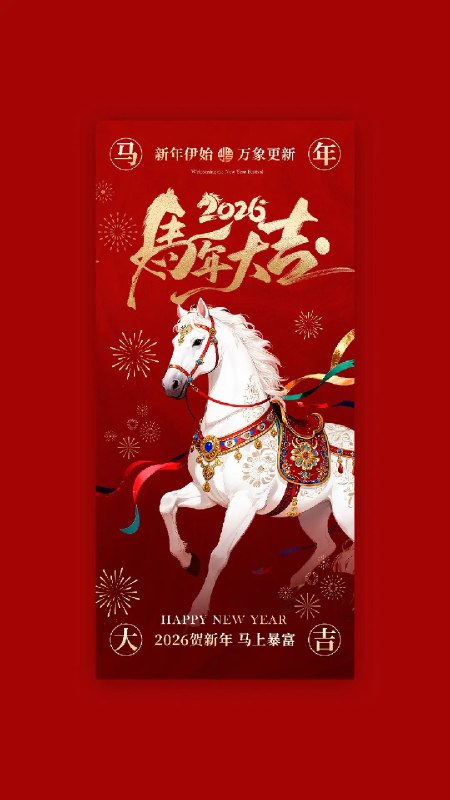 《马年素材》马年素材以马为核心意象，融合传统生肖文化与现代设计美学，提供丰富多样的视觉与文案资源
