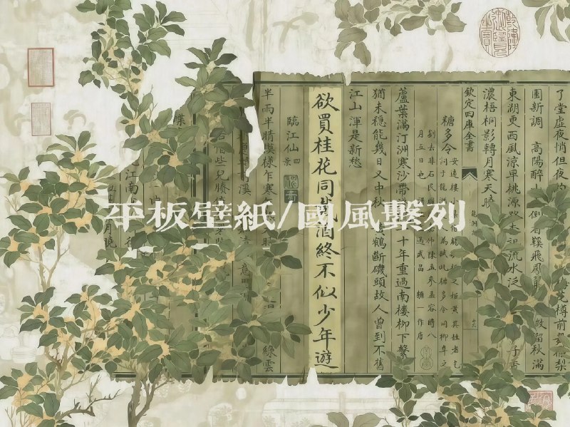 《国画书法中式手机壁纸》将传统国画书法与现代科技融合，每一帧都是流动的东方美学