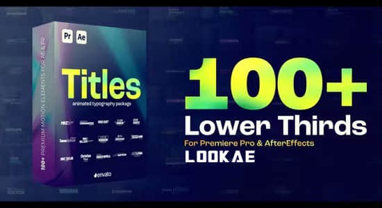 《AE PR模板-100种现代时尚字幕条标题动画41898400》这款AE PR模板包含100种现代时尚字幕条标题动画，设计风格多样且实用性强，适用于各类视频制作场景