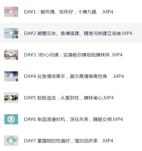 《香草撩妹训练营老实人改造、从一见钟情到肌肤之亲MP4》本课程专为渴望提升情感能力的男性设计，从打破思维定式开始，教授真诚自信的社交法则