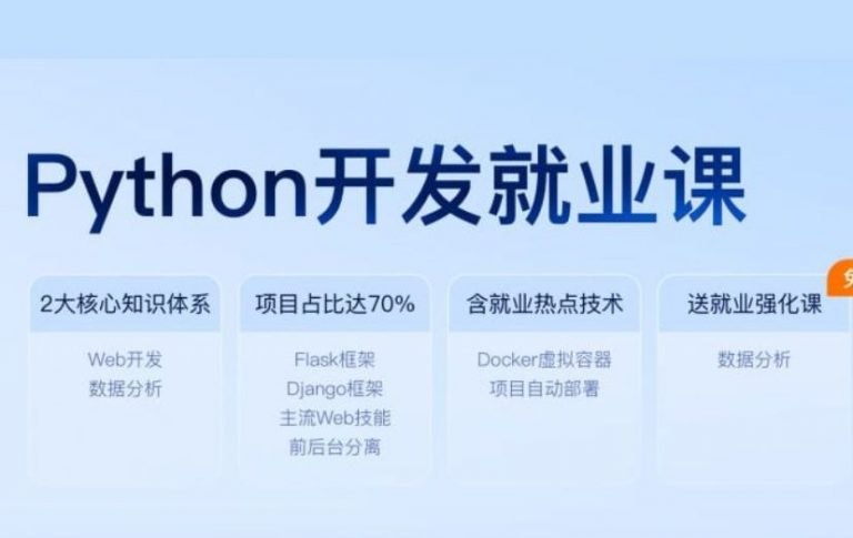 《黑马程序员Python开发就业课》从零基础到项目实战，系统掌握Python开发，高薪就业无忧，专业导师全程辅导，快速成为企业急需人才